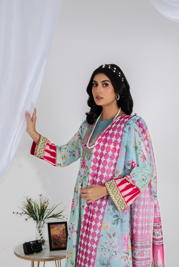 3 piece lawn suit