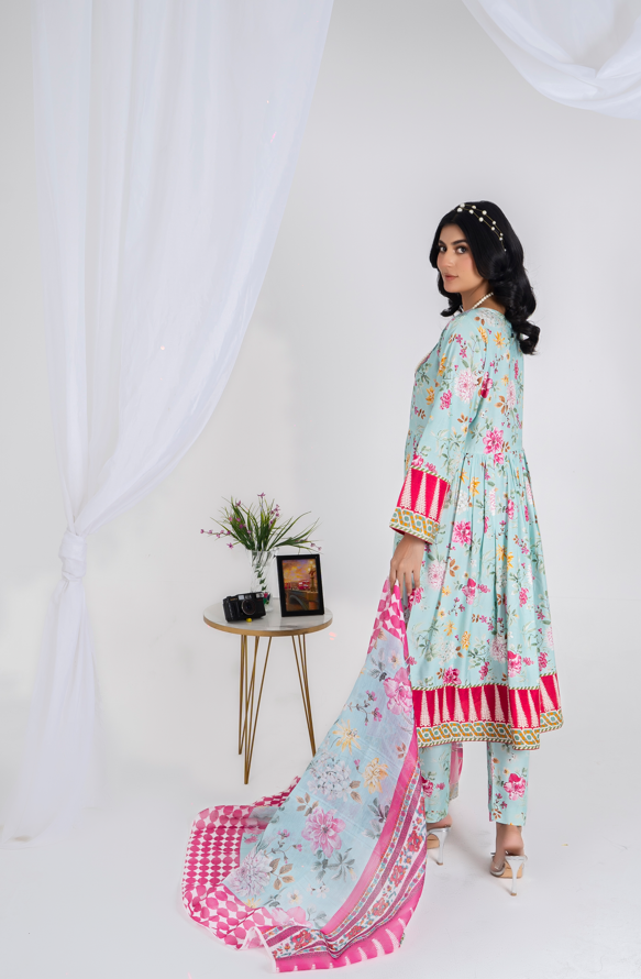 3 piece lawn suit