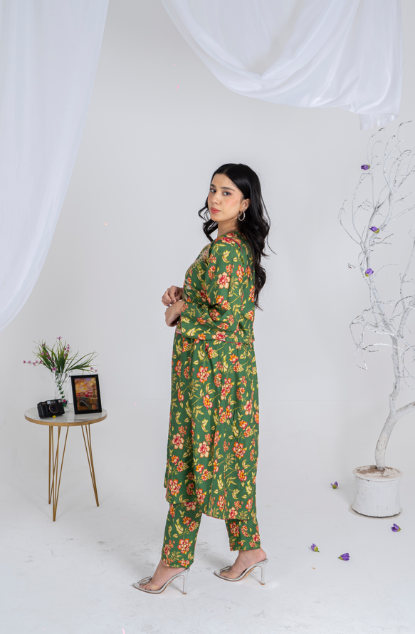 2 piece embroidered suit