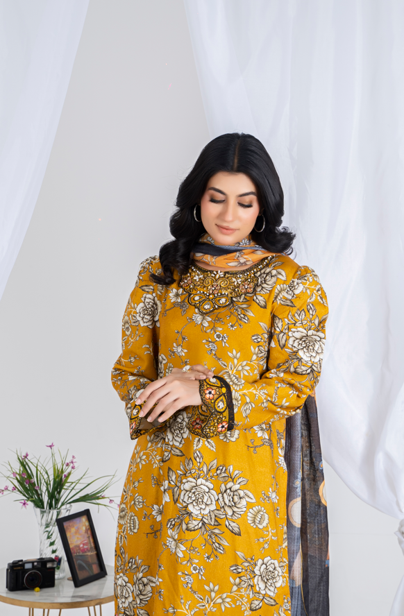 3 piece suit embroidered