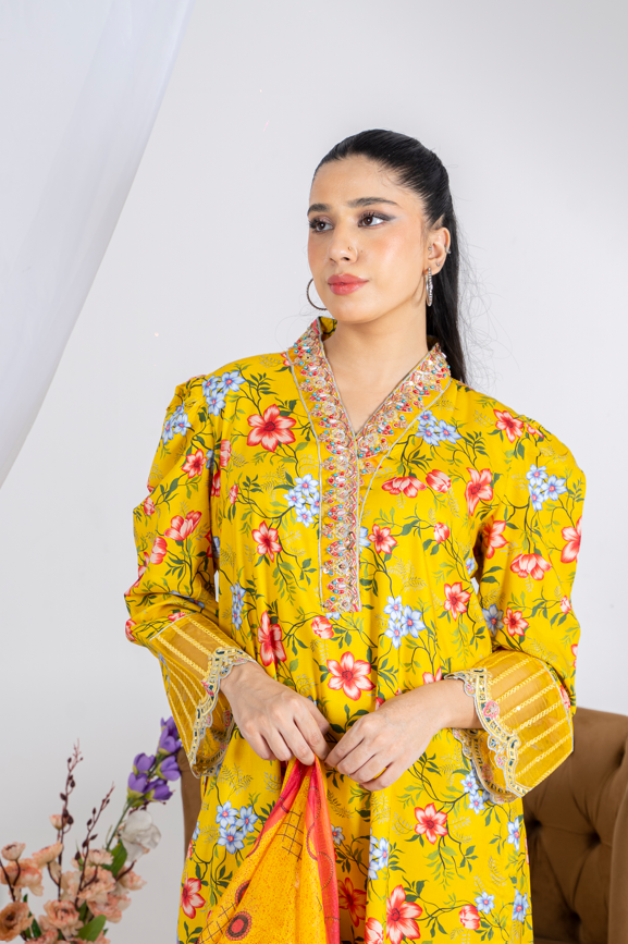 3 piece suit embroidered