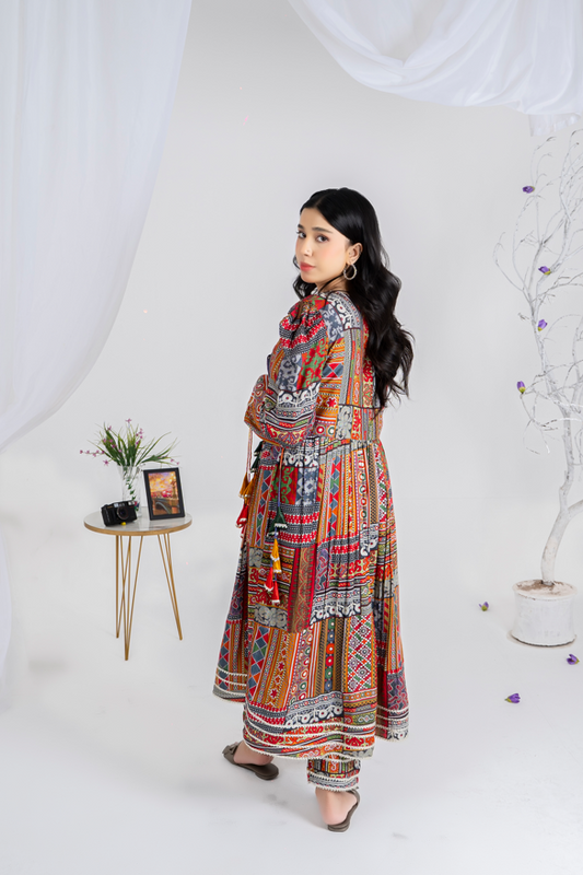 3 piece suit Lawn jhorjhat dupatta