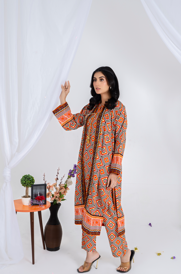 2 piece lawn suit
