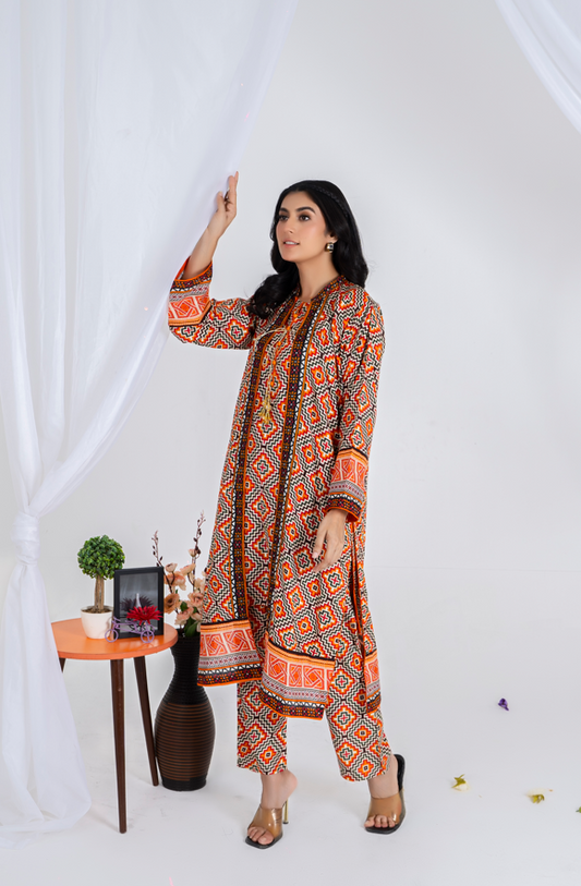 2 piece lawn suit